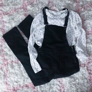 Madewell Black Cali Demi Boot Overalls Small